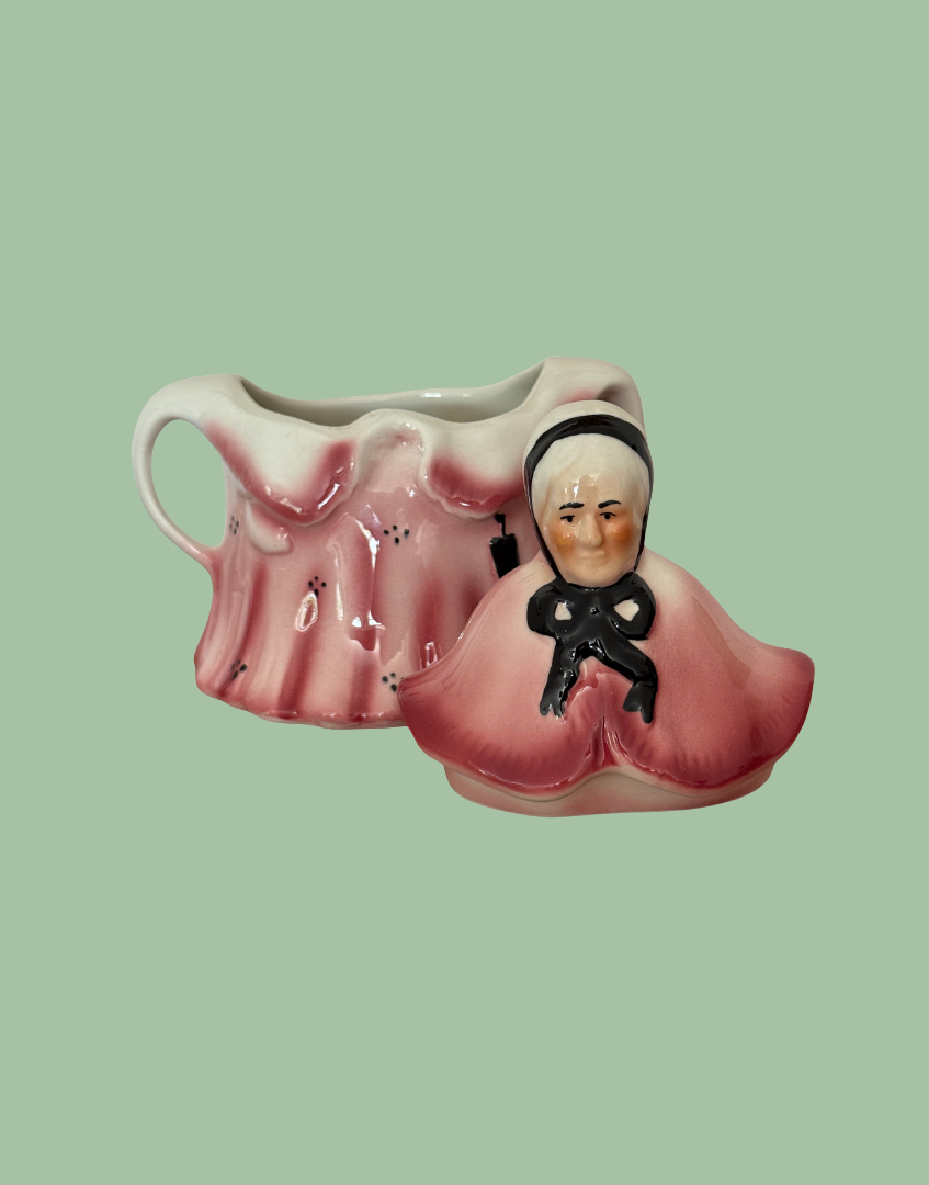 Decorative vintage ceramic styled for shelf display