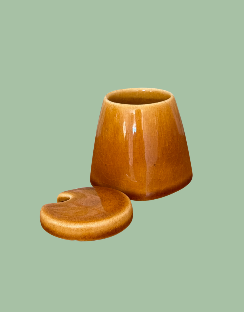 Lord Nelson Ware, Staffordshire Ceramic Mustard Pot woth Lid to the Side