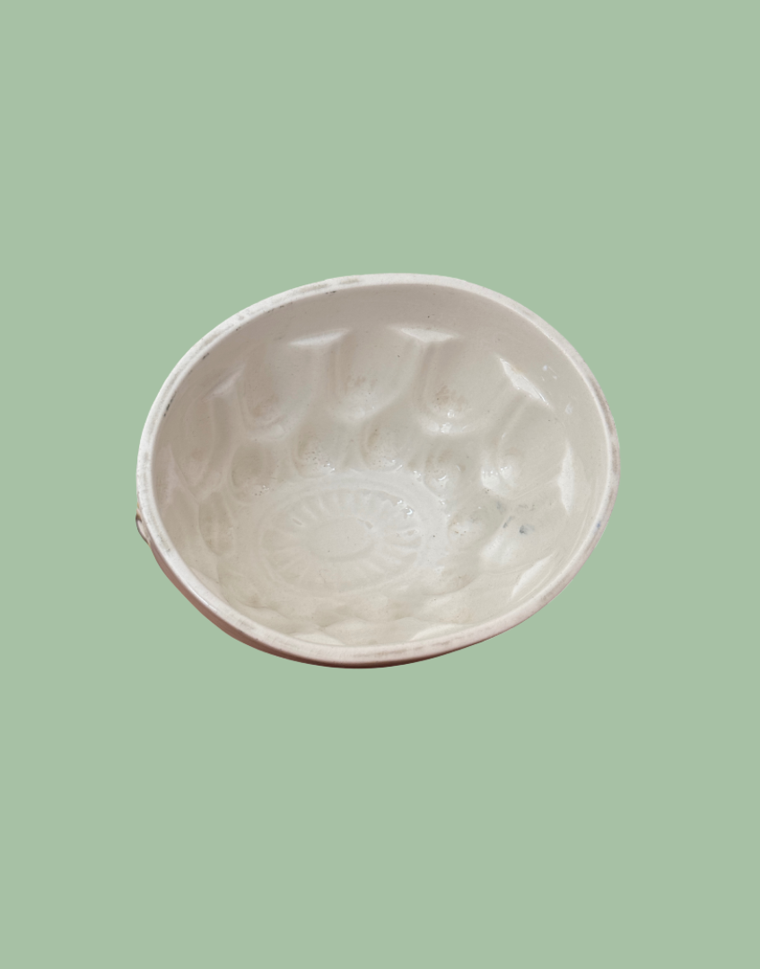Inside view of antique Blancmange Mould