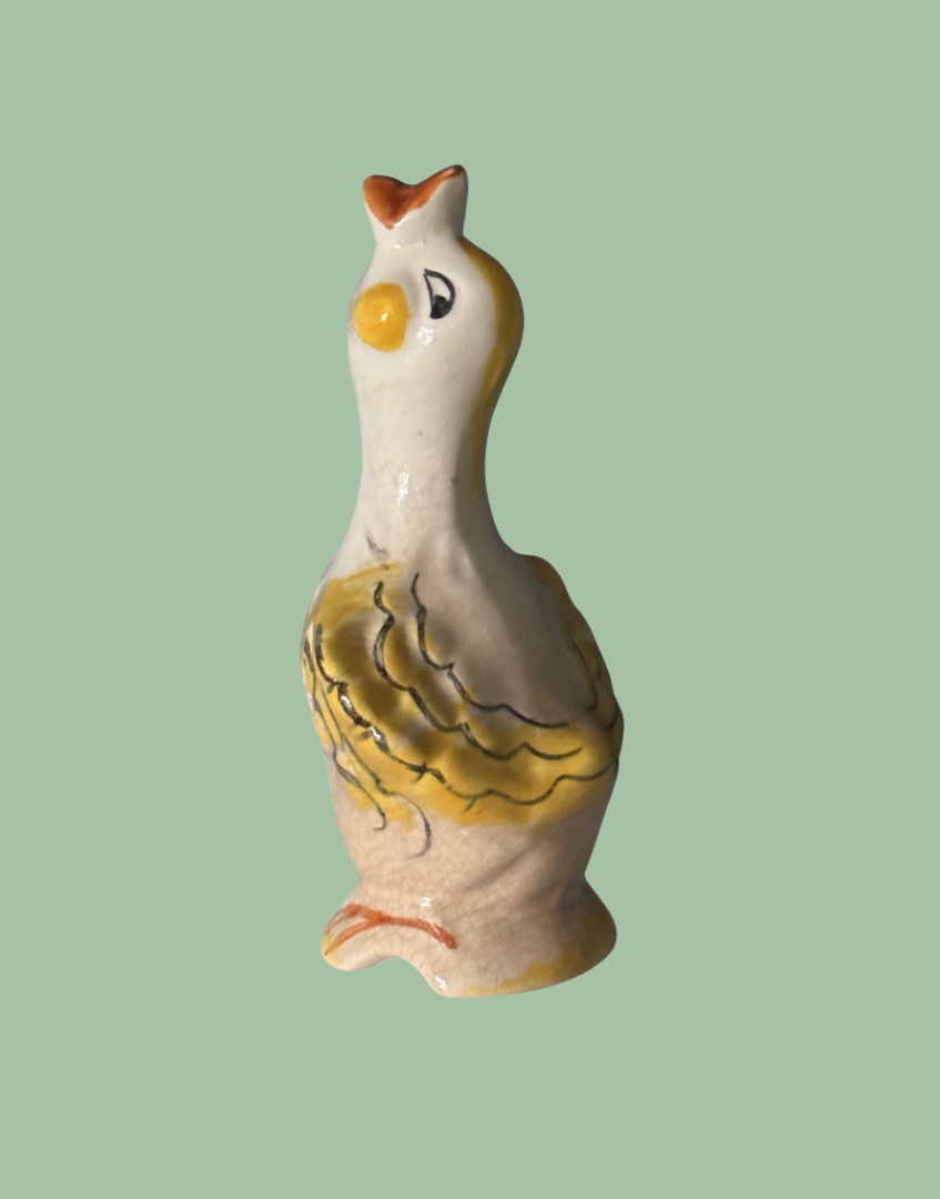 Highly Collectable Quirky Vintage Yellow Bird Pie Funnel 