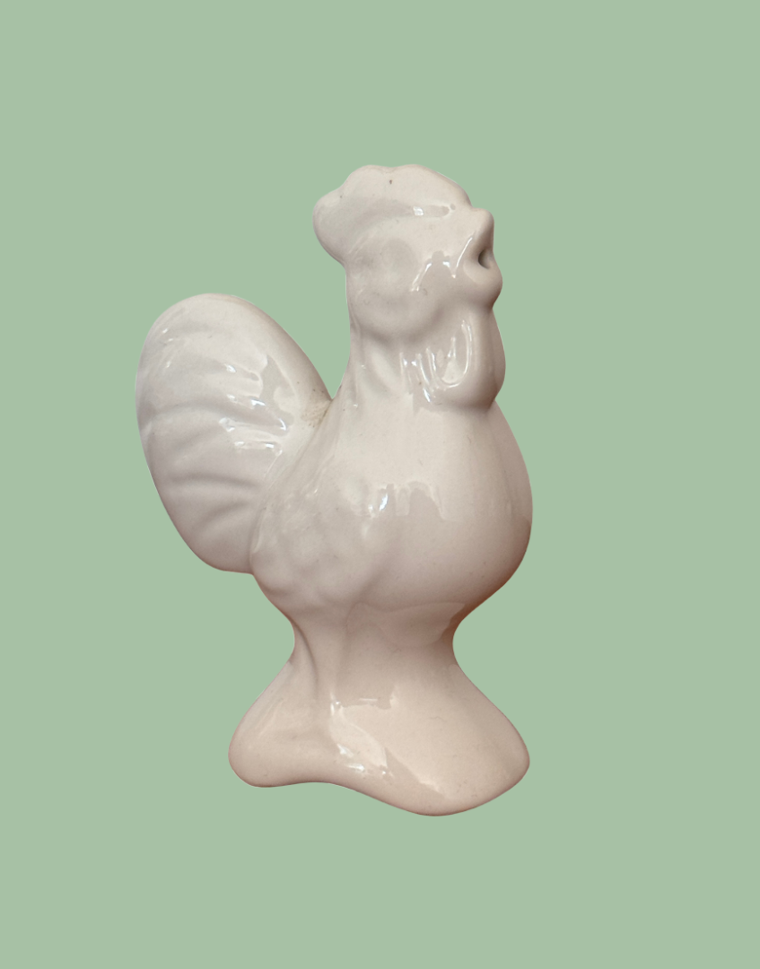 close up of cottagecore pie brid ceramic baking tool