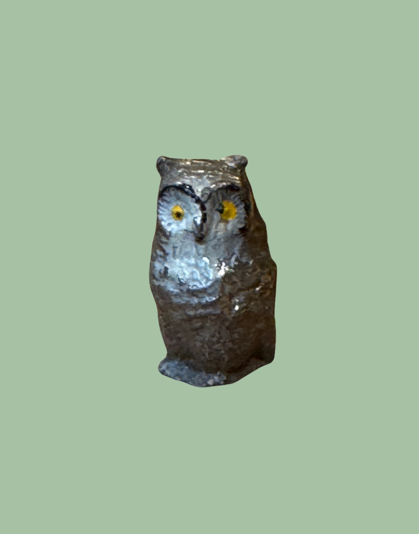 Wide Eyed Owl Collectable Taylor & Barrett Vintage Lead Figurine (England)