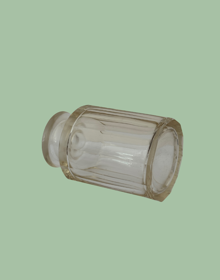 vintage cut glass collectable on side 