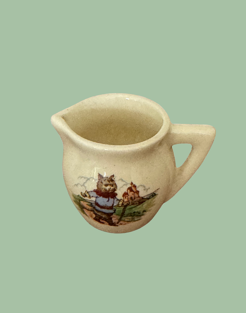 childrens nursery rhyme vintage illustrated dick wittington miniature milk jug