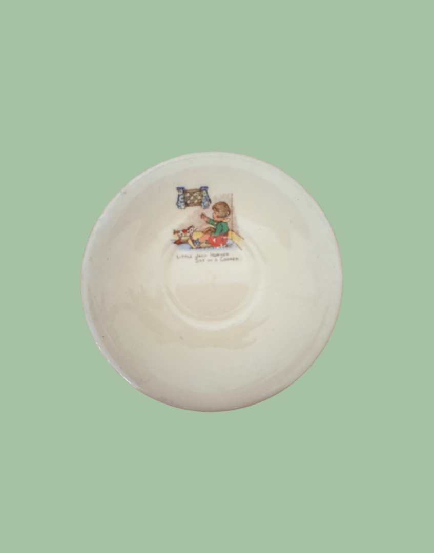 children's nursery set vintage ceramic saucer with nursery story decoration