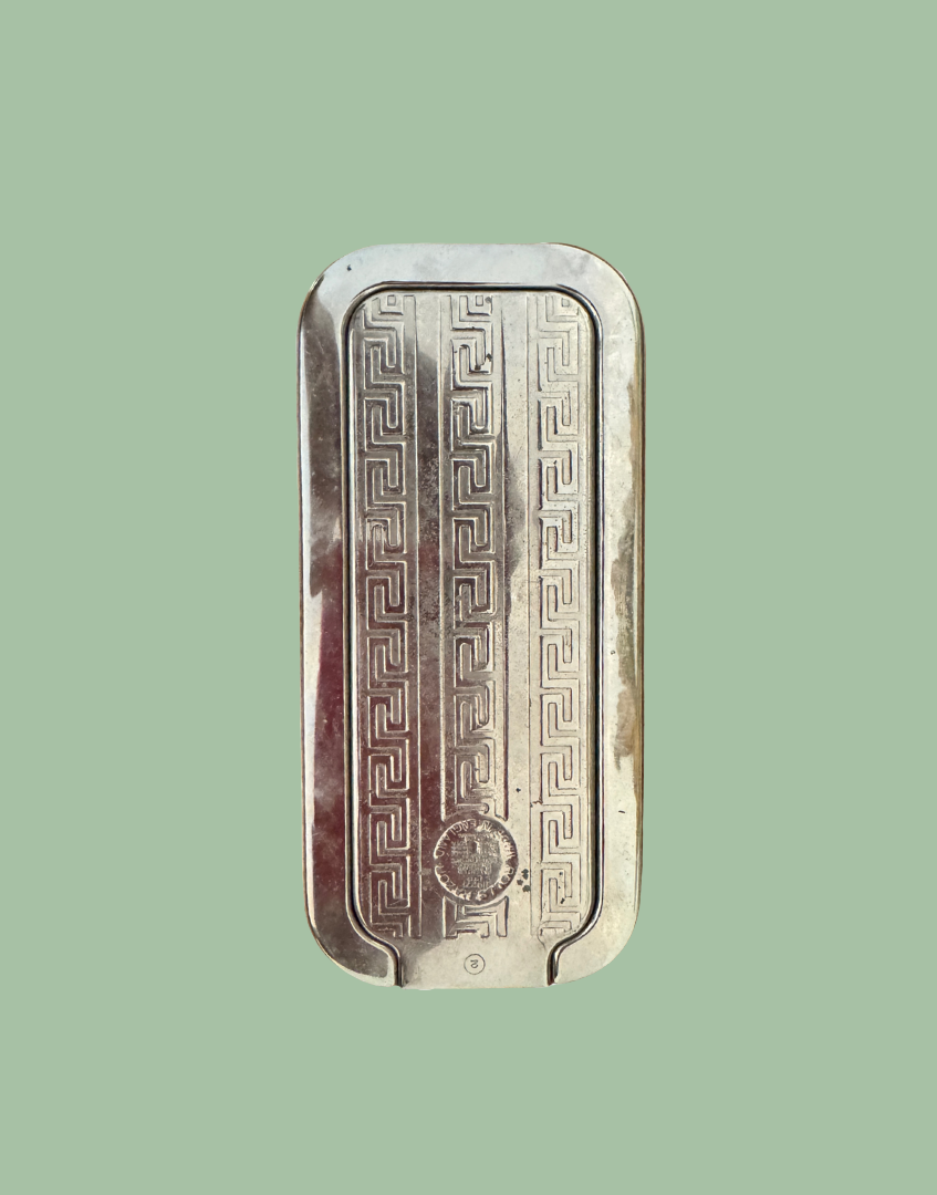 Vintage Self-Sharpening Travel Shaving Kit Nickel Tin