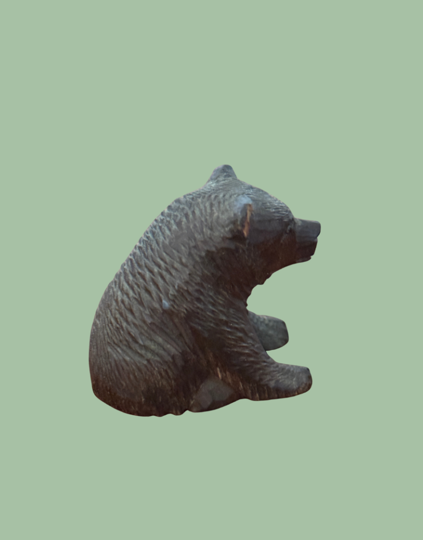 folk art Black Forest bear miniature figure