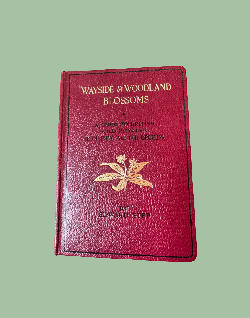 Wayside and Woodland Blossoms without dust jacket showing red cover