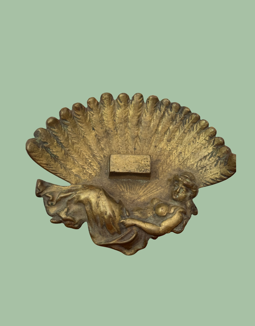 Collectable Antique Art Nouveau Brass Dish 