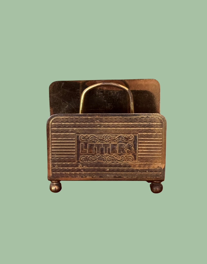 Art Nouveau Decorative WR & S Brass Letter Rack