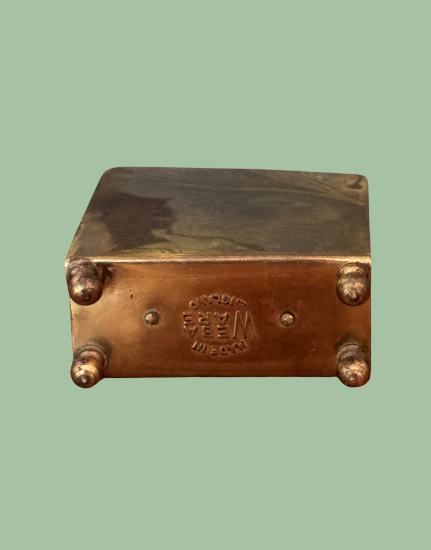 Base of Antique WR & S Brass Letter Rack with Maker Stamp