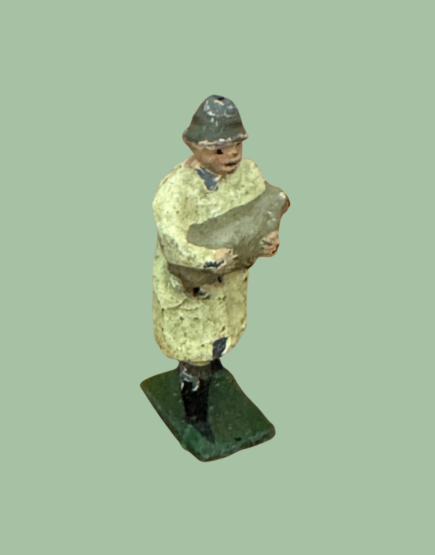 vintage britains farmer figurine on stand toy collectable