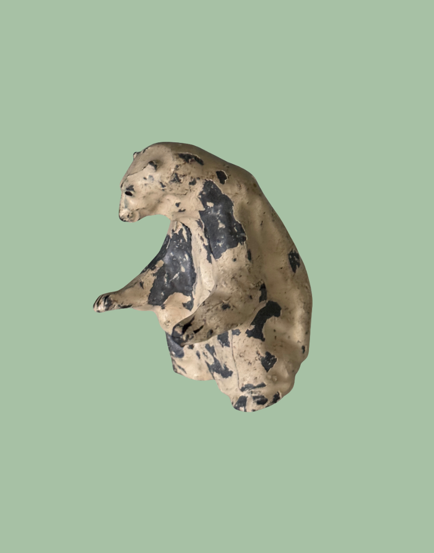 Vintage hand painted britains bear figurine
