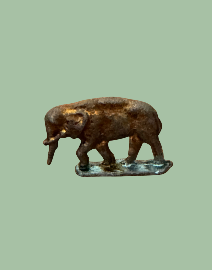 gold painted britains vintage zoo series elephant lead toy collectable