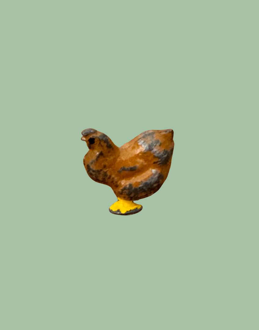 1920s Britains Silkie Hen Hand Painted Lead Farm Figure