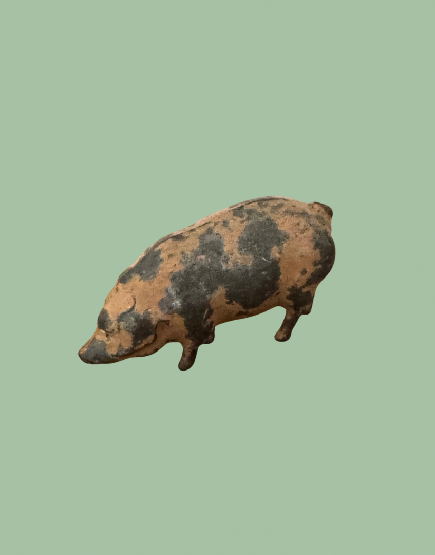 1920s Britains Standing Pink Pig Lead Farm Figure