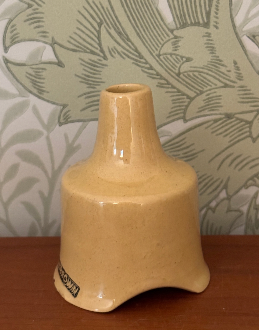 Alternative side angle showing the classic Nutbrown ceramic pie funnel.