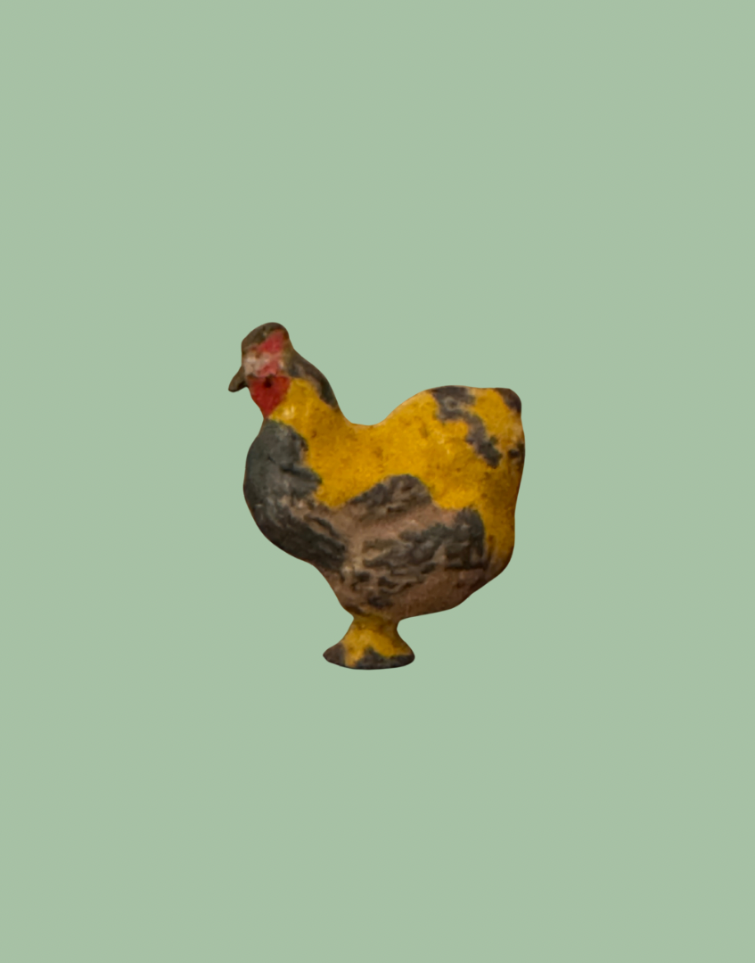 1920s Britains Yellow Cockerel Tiny Lead Farm Figure