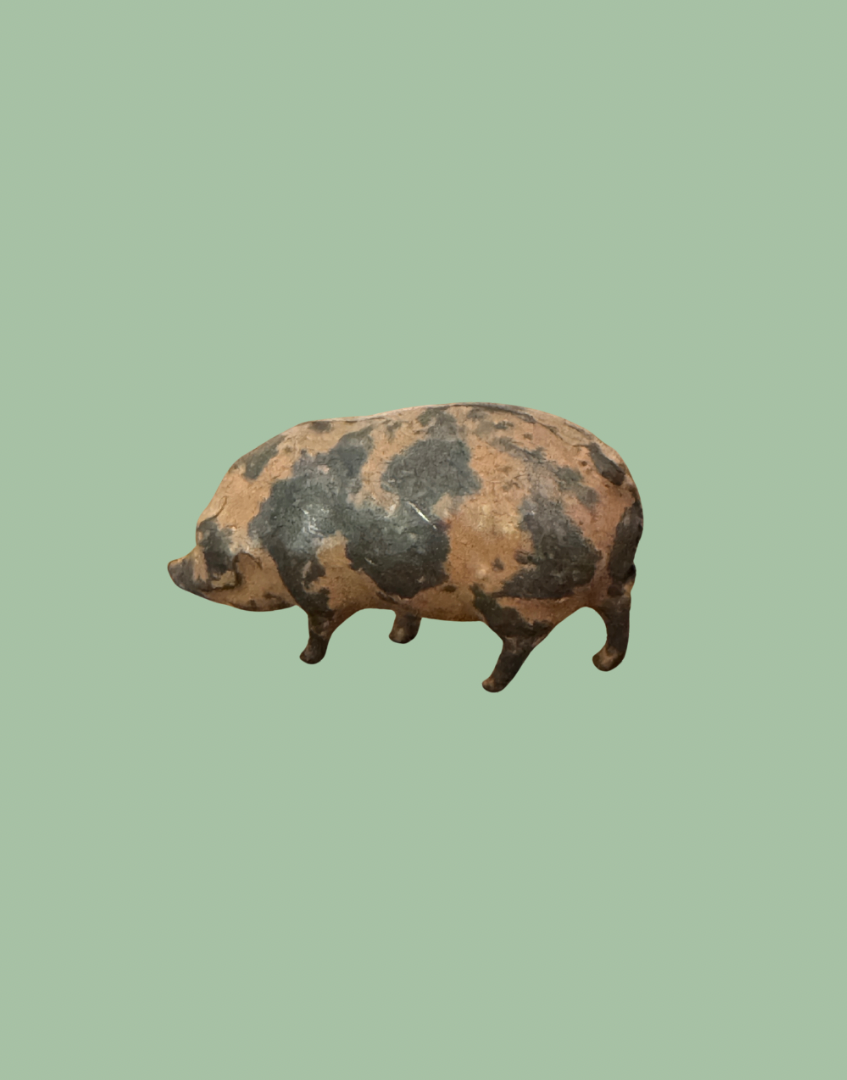 1920s Britains Standing Pink Pig Lead Farm Figure