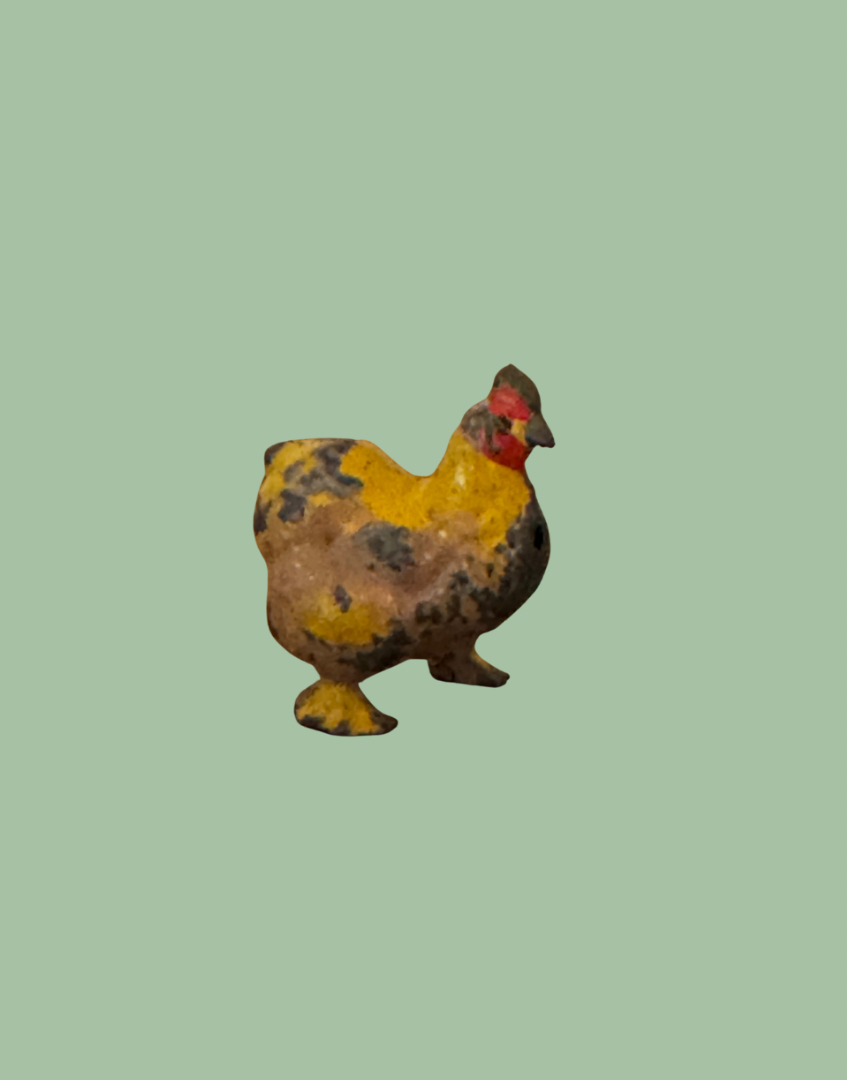 1920s Britains Yellow Cockerel Tiny Lead Farm Figure