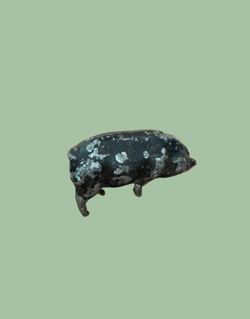 1920s Britains Black Standing Pig Lead Farm Figure