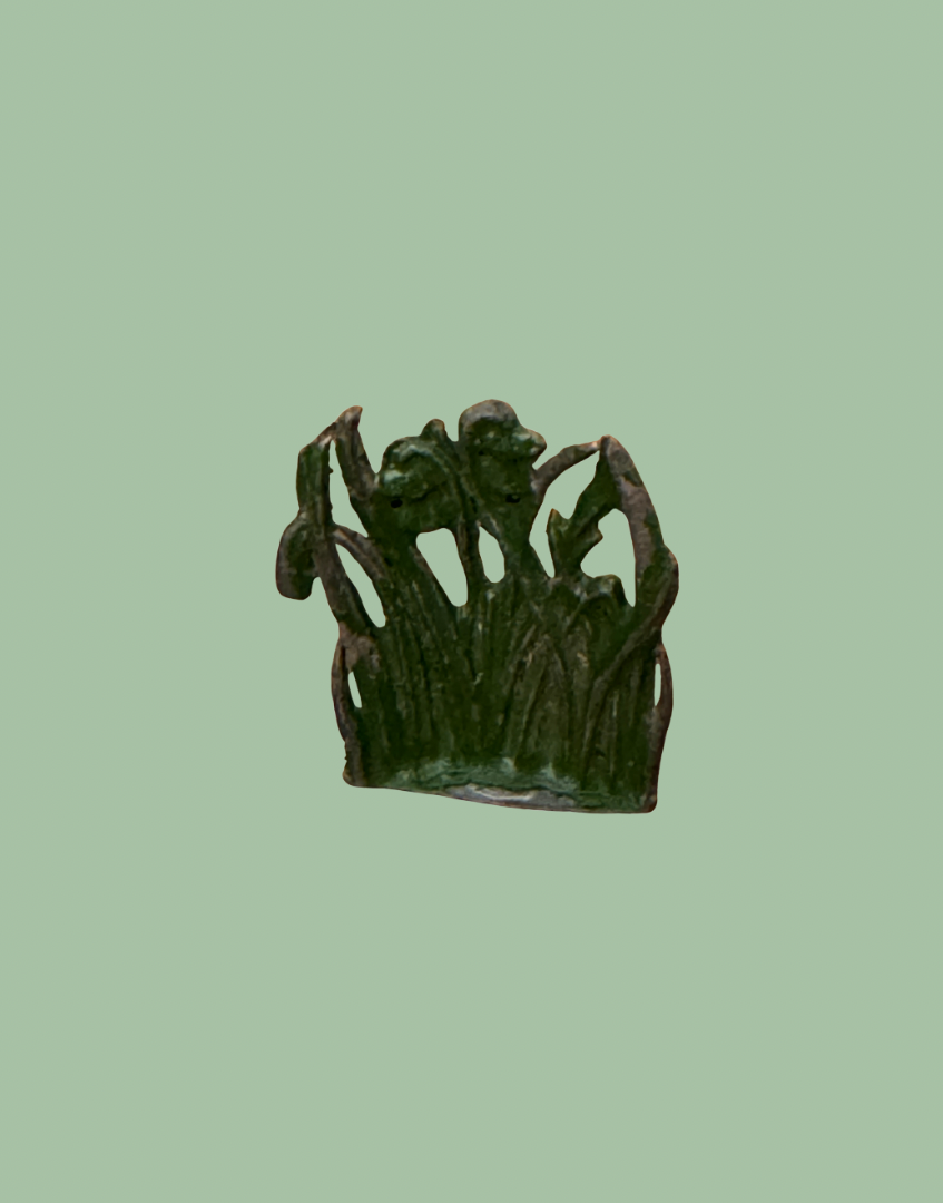 1920s Britains Green Pond Foliage Lead Farm Accessories Pair