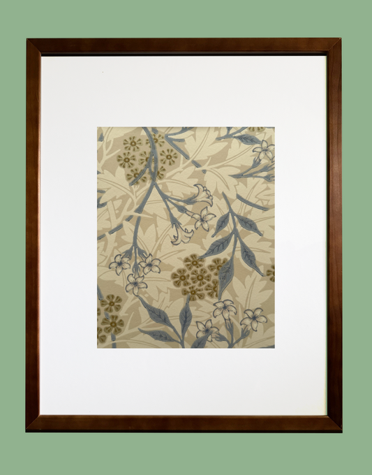 ‘Jasmine – Ecru & Woad’ Morris & Co. Vintage Design | William Morris Botanical Framed Wall Art