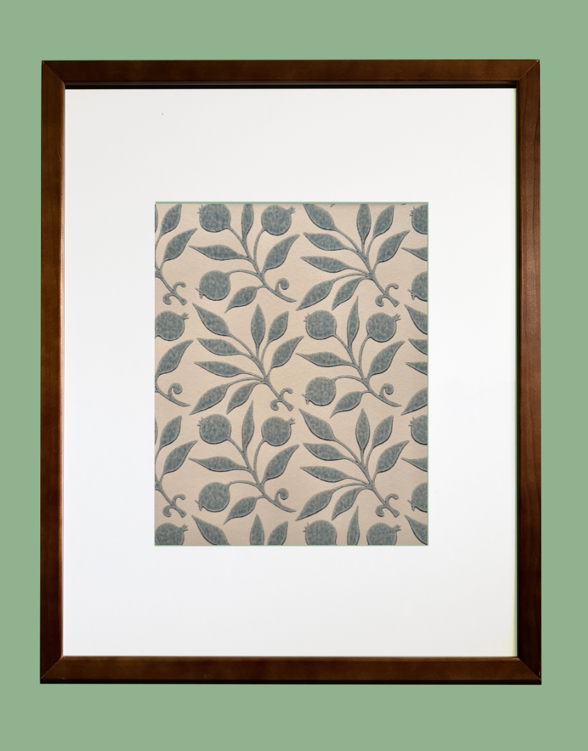 ‘Rosehip – Mineral Blue’ William Morris Unique Wall Art | Framed Vintage Morris & Co. Wallpaper Wall Decor