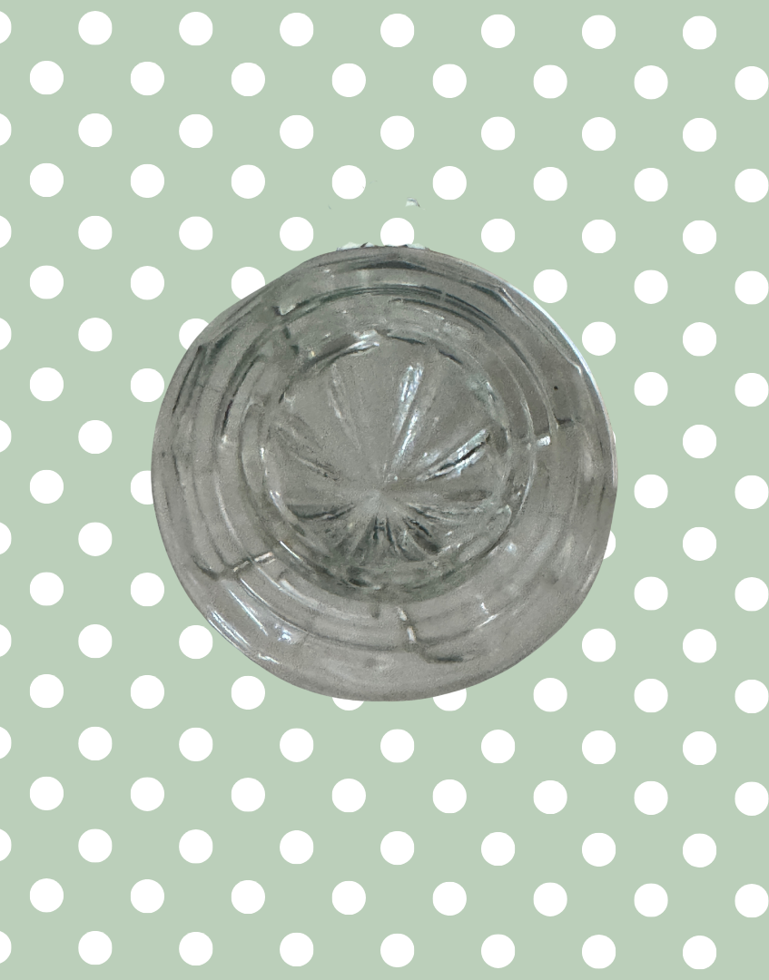 1950s Glass Lemon Squeezer | Petite Juicer | Vintage Kitchen Shelf Prop or Functional Collectable