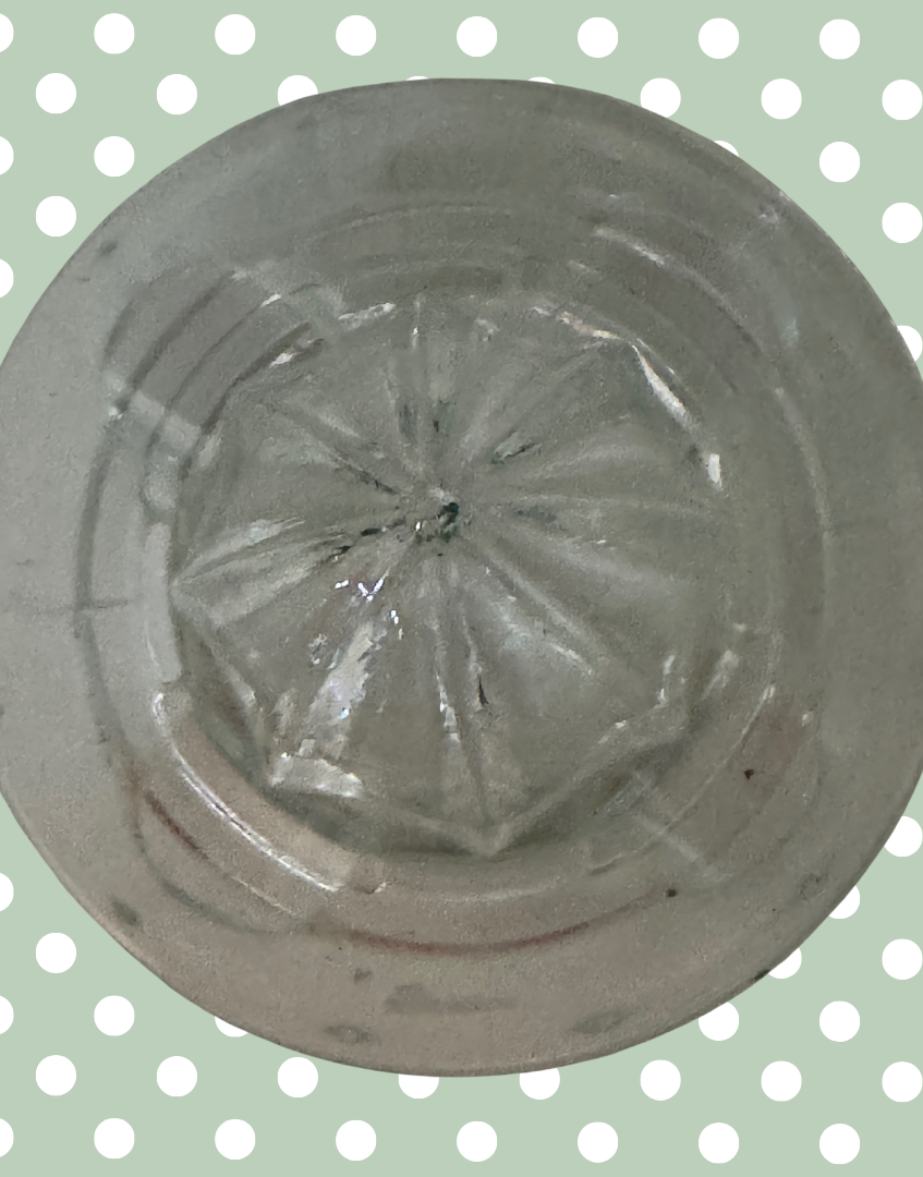 1950s Glass Lemon Squeezer | Petite Juicer | Vintage Kitchen Shelf Prop or Functional Collectable