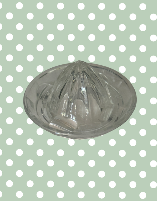 1950s Glass Lemon Squeezer | Petite Juicer | Vintage Kitchen Shelf Prop or Functional Collectable