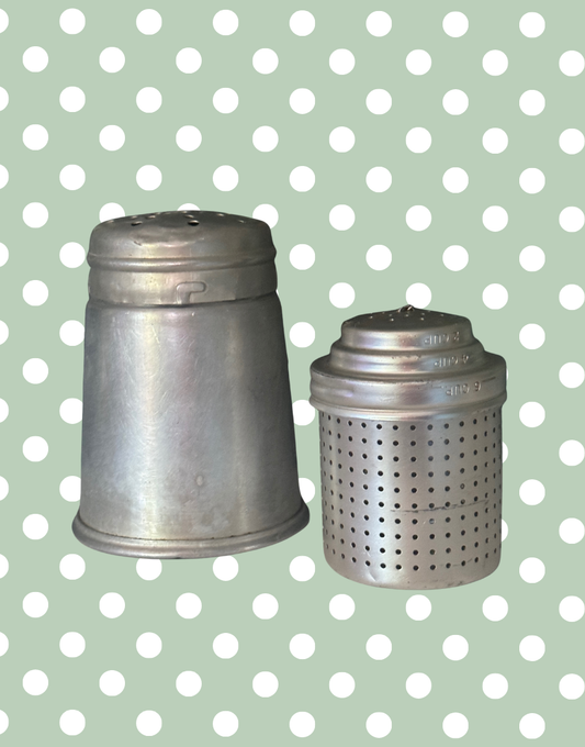 Vintage Tala Aluminium Sugar or Flour Dispensers 1950s Shaker Duo | Mid-Century Kitchen Classic Kitchenware