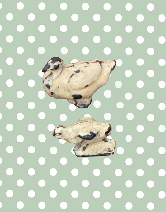 
Title: Mother Duck & Duckling Pair | 1920s Britains Hand-Painted Lead Farm Toy Collectibles