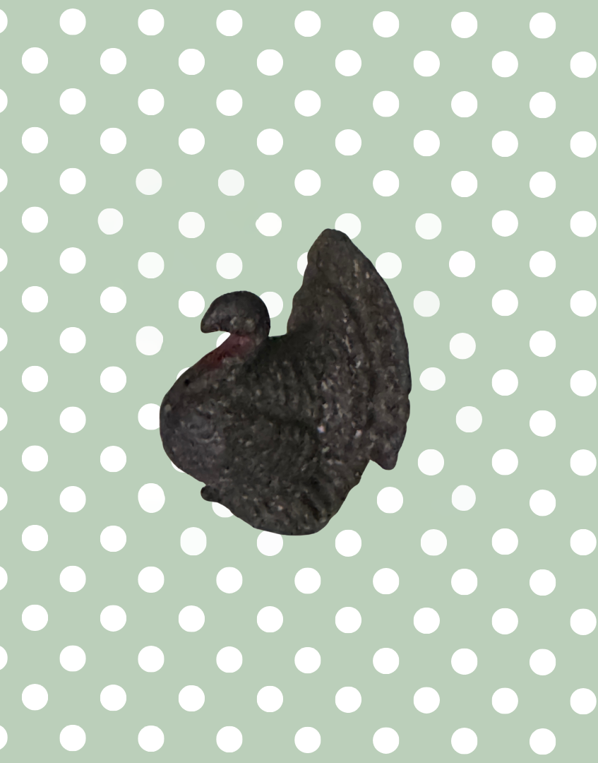 Small Black & Red Turkey With Fan Tail (Version 2) | Britains Ltd Vintage Lead Bird Toy (1920s) Collectable