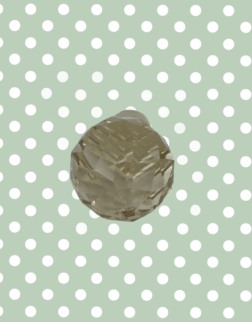 Top view of glass cut decorative stopper