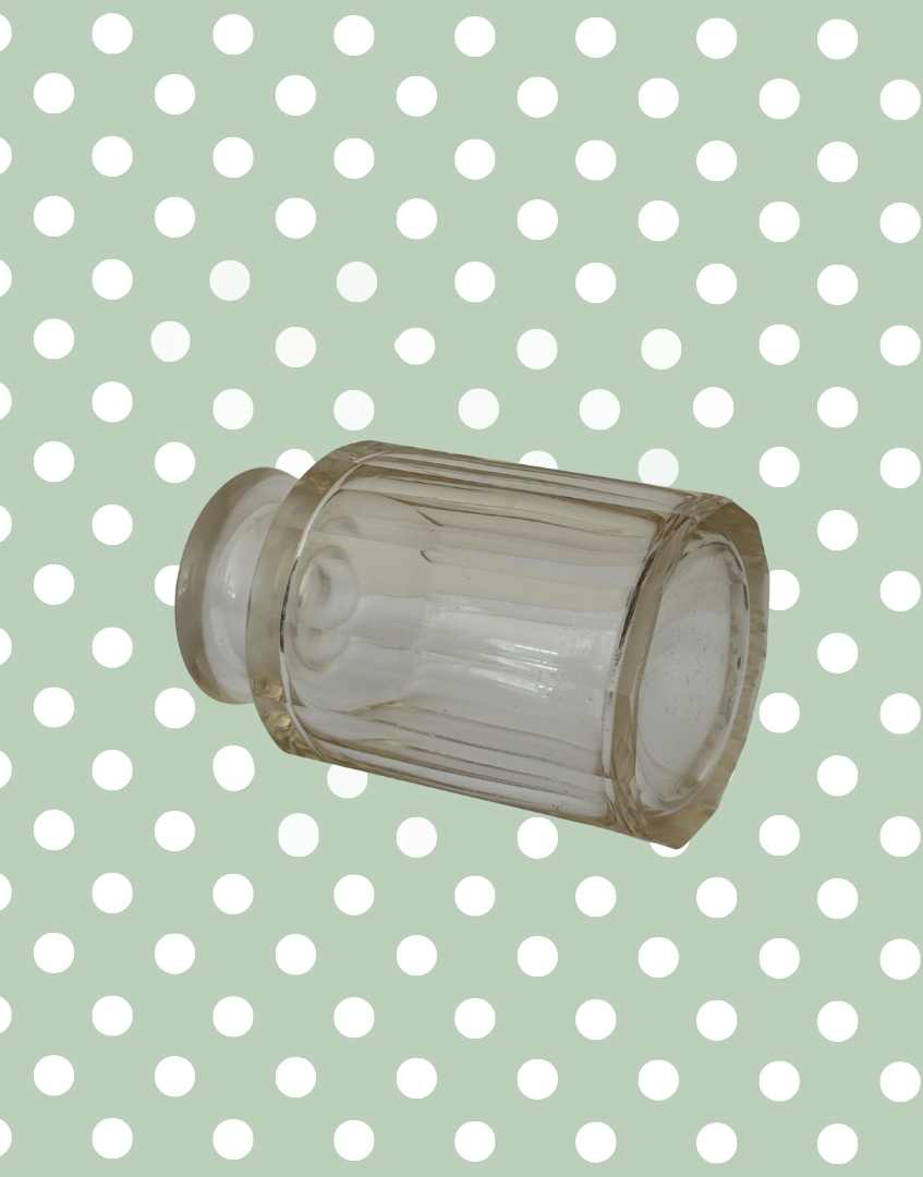 vintage cut glass collectable on side 