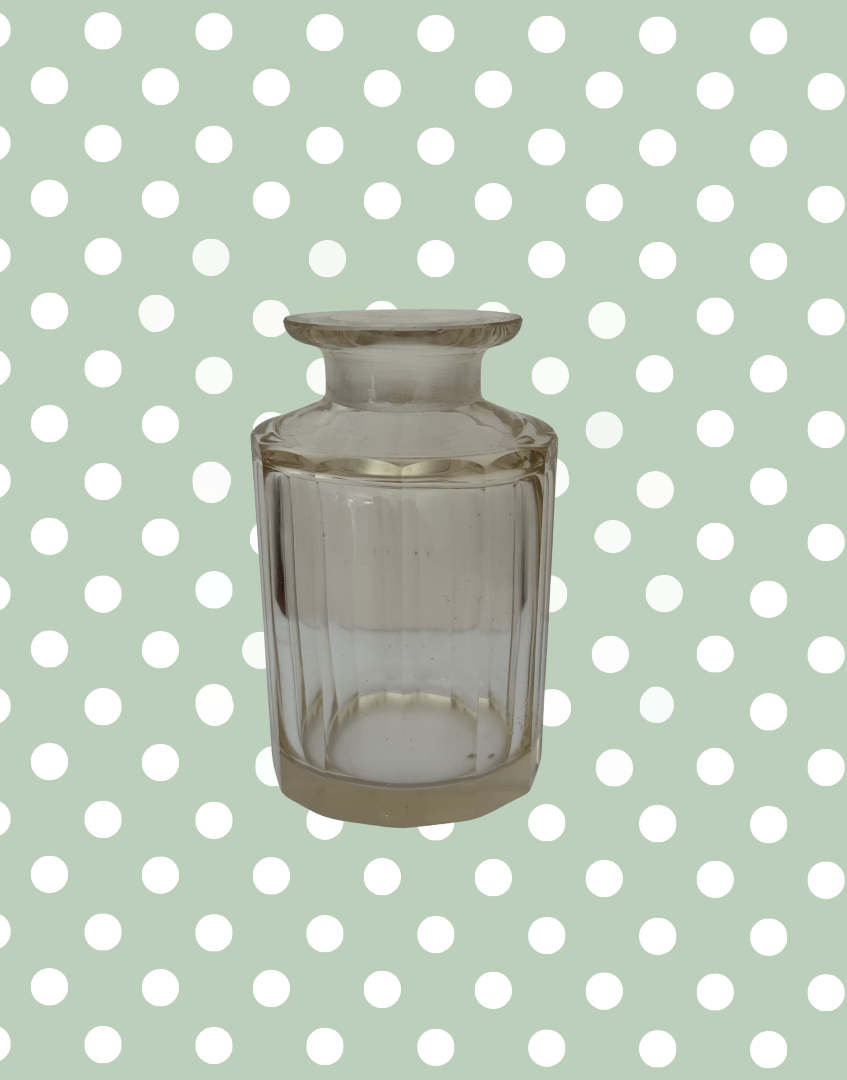 peach class vintage vanity bottle base