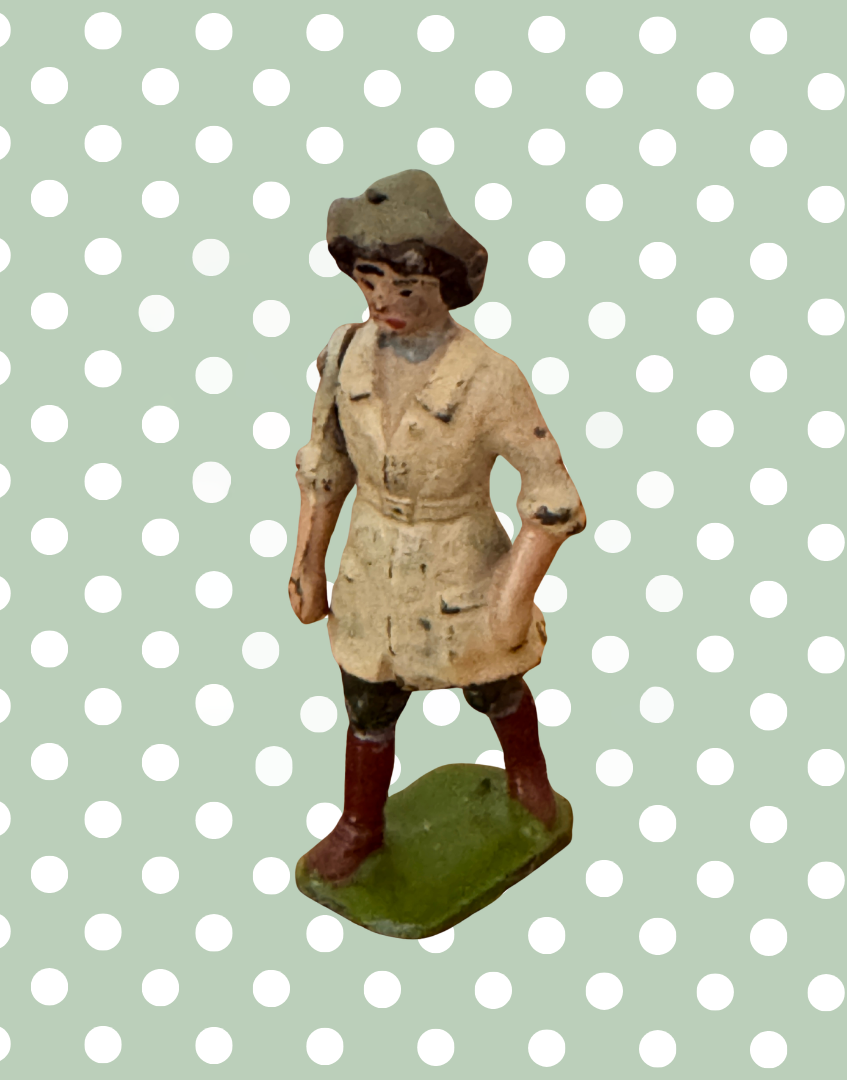 Britains 1920s Land Girl articulated arm lead farm figure from the Home Farm Series