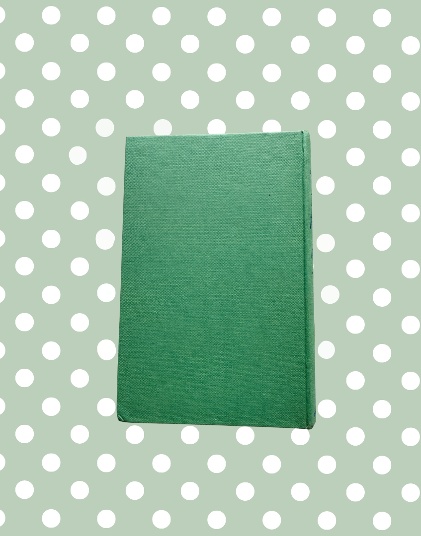 Back cover of the green canvas bound 1949 Introduction to Wild Flowers book without dust jacket