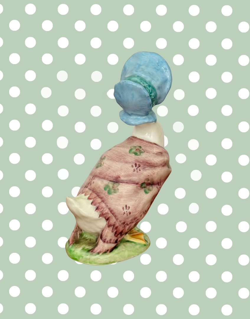 Front view of vintage Beswick Jemima Puddle Duck Beatrix Potter figurine