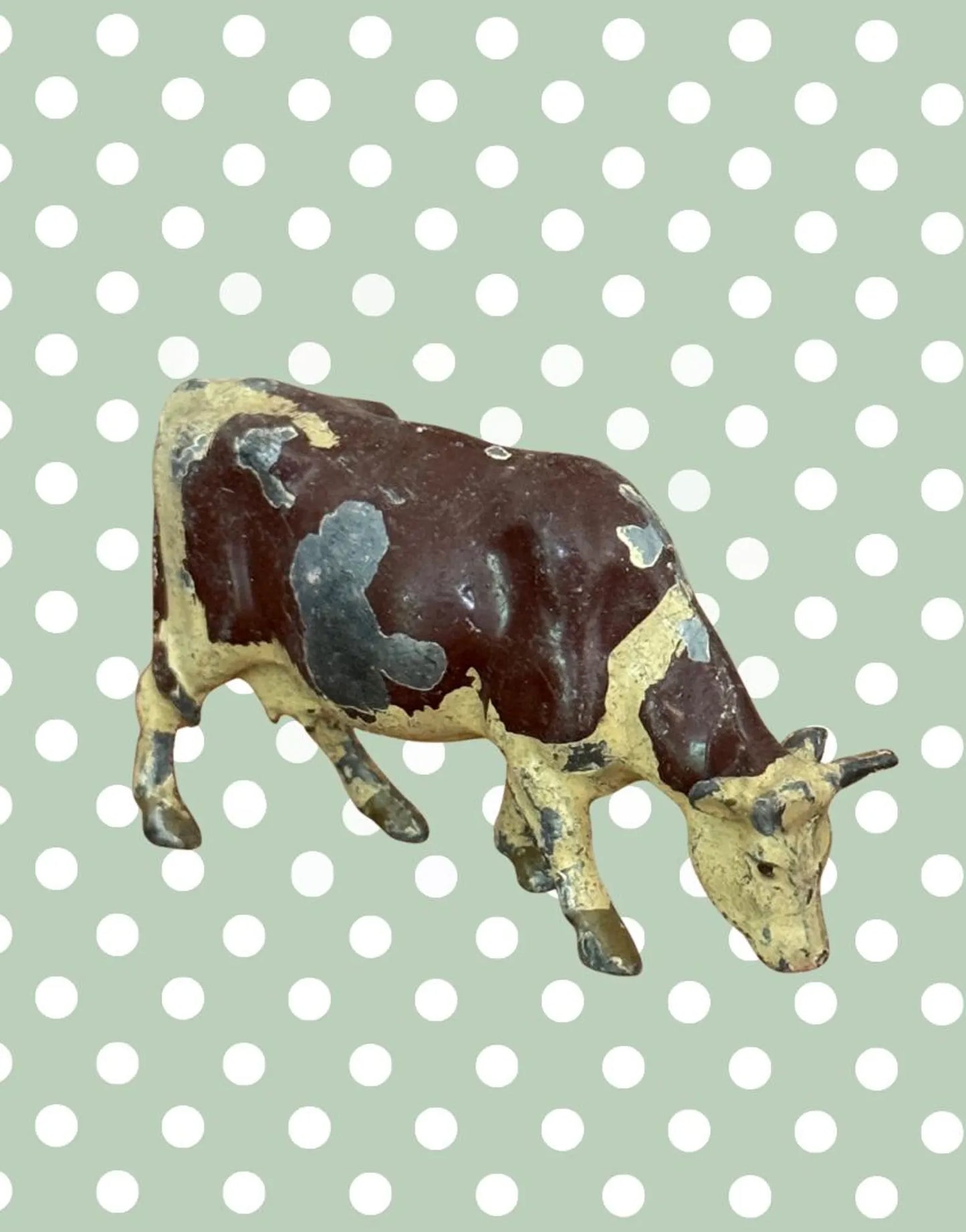 Britains Cow 1920s John Hill & Co Farm Vintage Lead Collectable