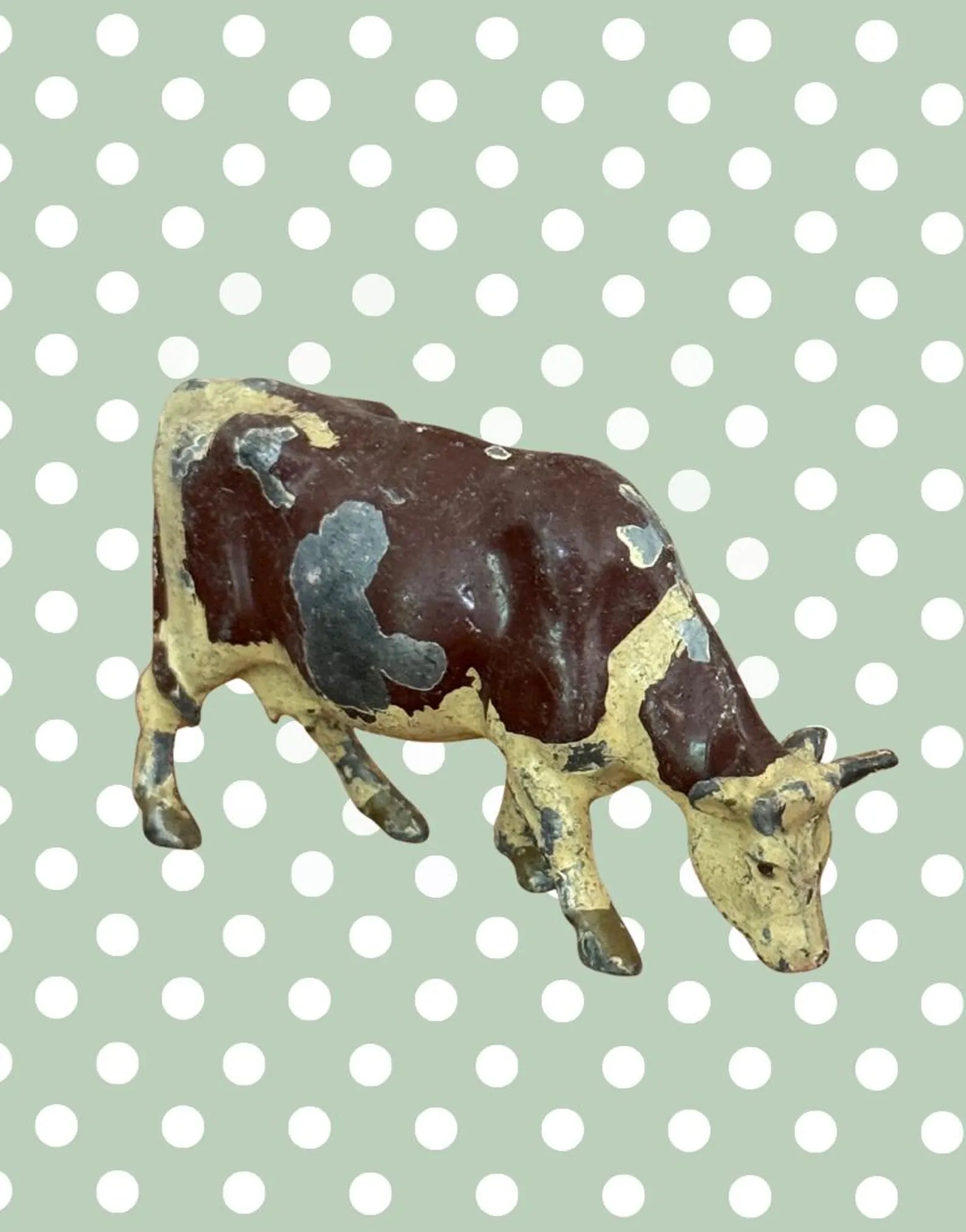 Britains Cow 1920s John Hill & Co Farm Vintage Lead Collectable