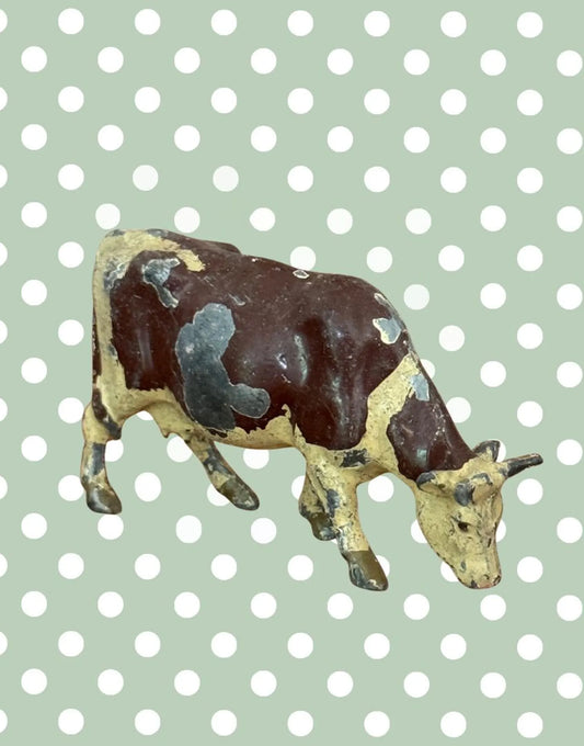 Britains Cow 1920s John Hill & Co Farm Vintage Lead Collectable