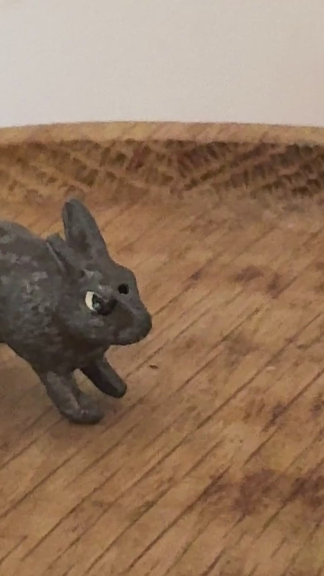 Charming Miniature Standing Dark Brown Rabbit (Version 2) | Britains Ltd Vintage Lead Countryside Figurine (1920s)