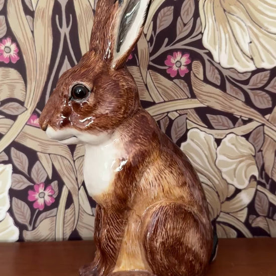 John Beswick Hare Moneybox in Glossy Brown