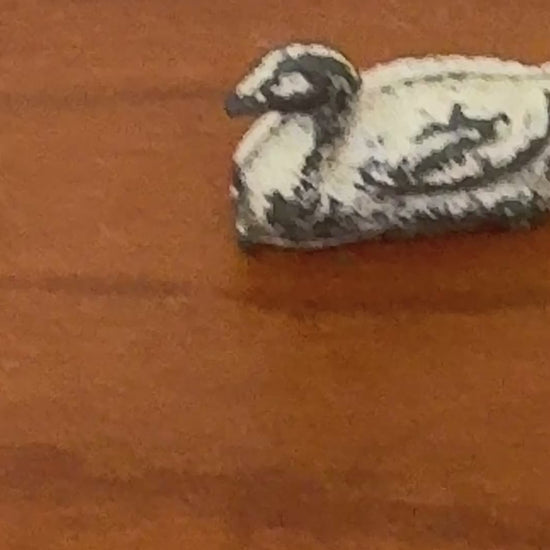 close up of hand painted white britains farm series toy