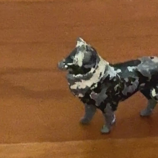 Miniature Charming Traditional Black and Cream Working Farm Dog | 1920s Britains Lead Collectible