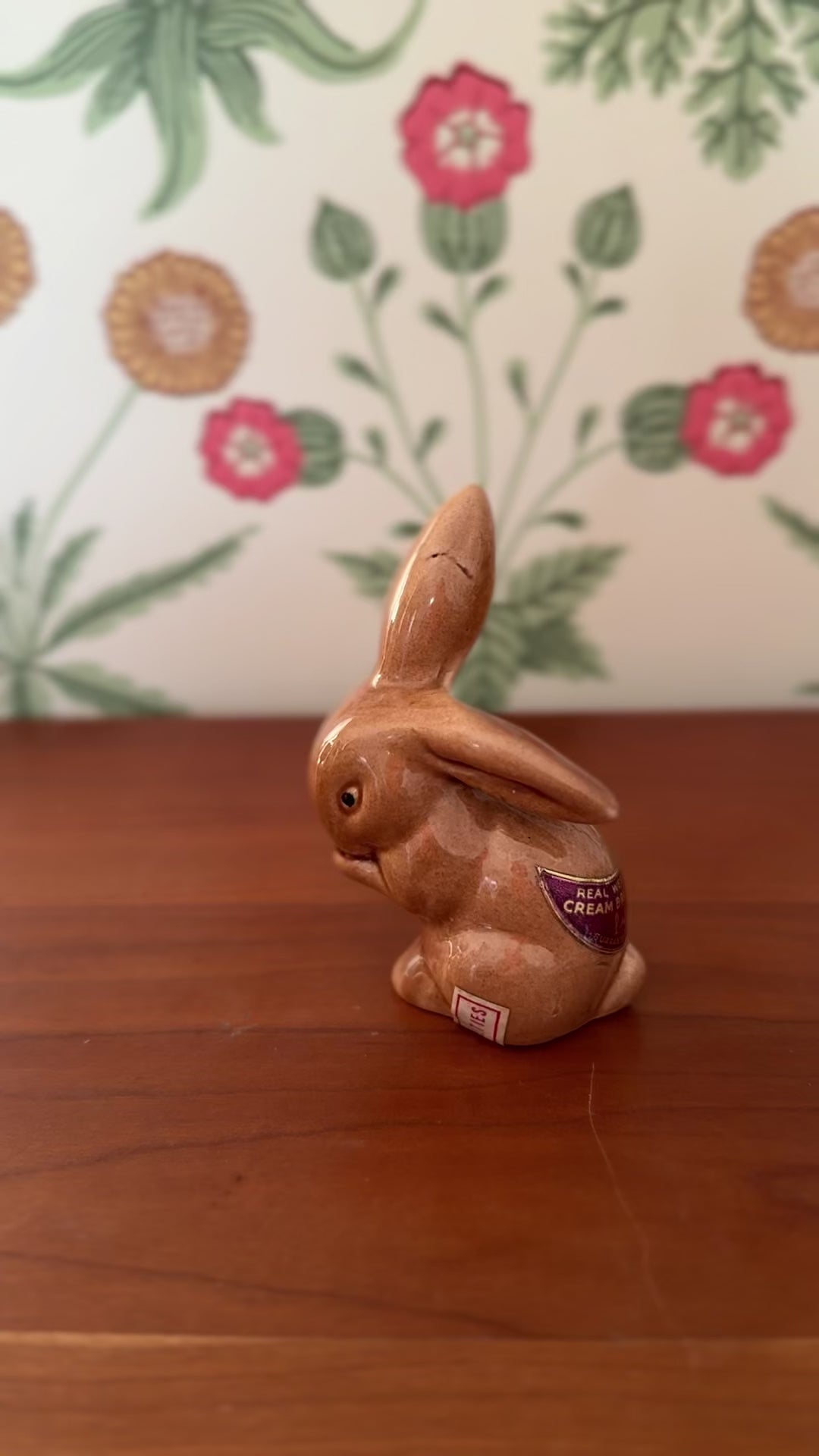 Vintage Miniature Ceramic Bunny Rabbit | British Cream Sherry Bottle Collectable