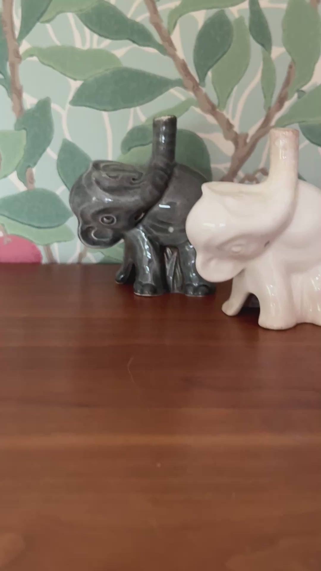 Rare & Adorable Grey Elephant Pie Funnel | Charming Grimwade for Nutbrown Vintage Collectable