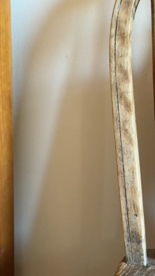 Butterfly Tattoo framed wall art displayed on antique wooden seat sunny new arrival